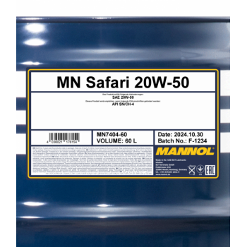  MANNOL SAE 20W-50 60L
