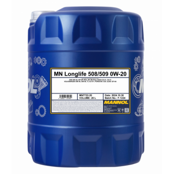 MANNOL 7722 SAE 0W-20 Longlife 508/509 20L