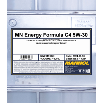 MANNOL 7917 O.E.M. SAE 5W30 C4 1000L