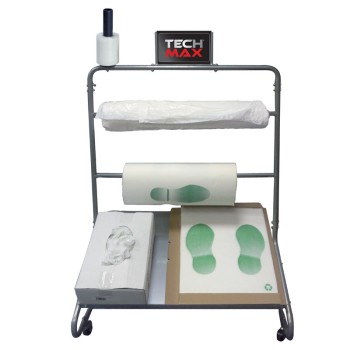 Dévidoir protections d'atelier sur roulettes