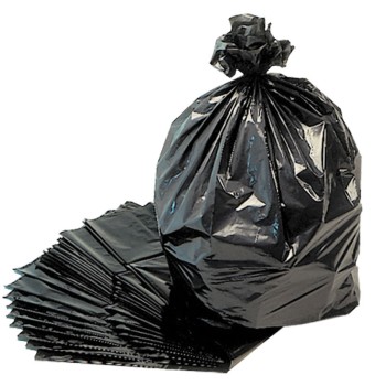 Carton 100 sacs poubelle Noirs 240L 30µ