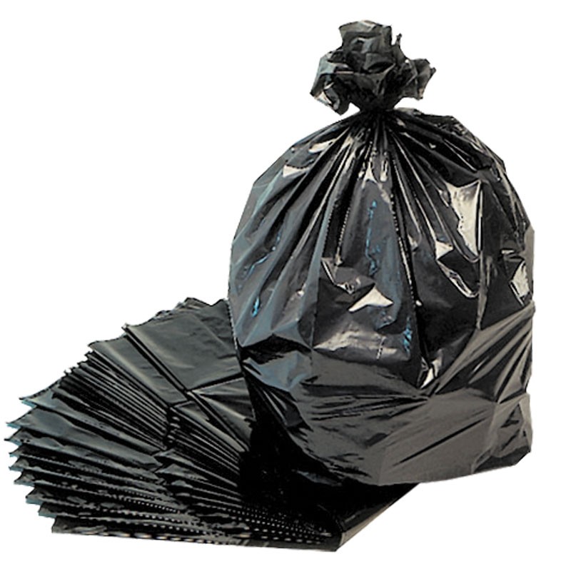 Carton 200 sacs poubelle Noirs 130L 45µ