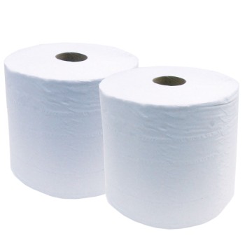 6 bobines ouate Blanche recyclée 450 formats