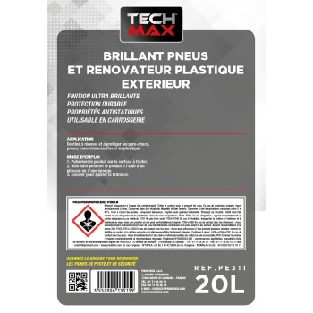  Brillant pneus à pulvériser sur support humide ou sec - 20L