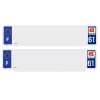 Jeu de 2 fonds (1 fond standard + 1 fond RS) SIV 61