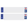 Jeu de 2 fonds (1 fond standard + 1 fond RS) SIV 91