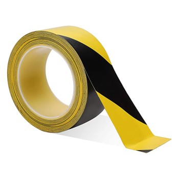  Bande de sécurité adhésive jaune noir 1000 x 80mm