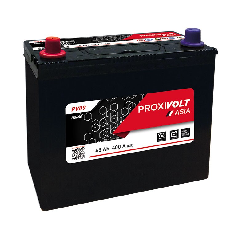 PROXIVOLT Batterie ASIA NS60G 12V 45Ah/400A