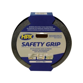 Adhésif de sécurité antidérapant noir 25mm x 18m