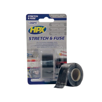 Ruban adhesif stretch and fuse noir 25mm x 3m