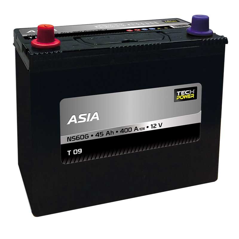 TECHPOWER Batterie ASIA NS60G 12V 45Ah/400A