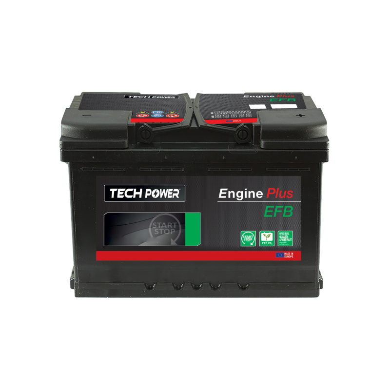 TECHPOWER Batterie EFB ASIA D23 12V 60Ah/520A