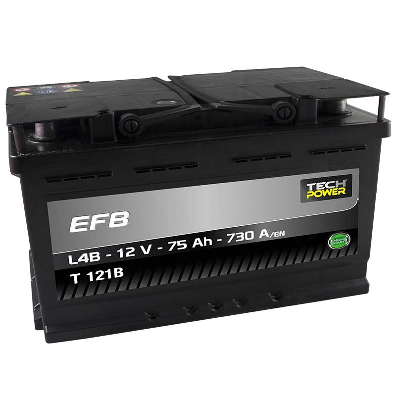 TECHPOWER Batterie EFB L4B 12V 75Ah/730A