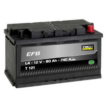 TECHPOWER Batterie EFB L4 12V 80Ah/740A