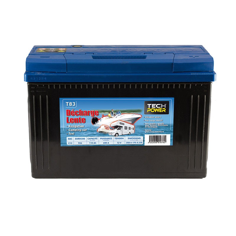 TECHPOWER Batterie DECHARGE LENTE C13 12V 110Ah/800A