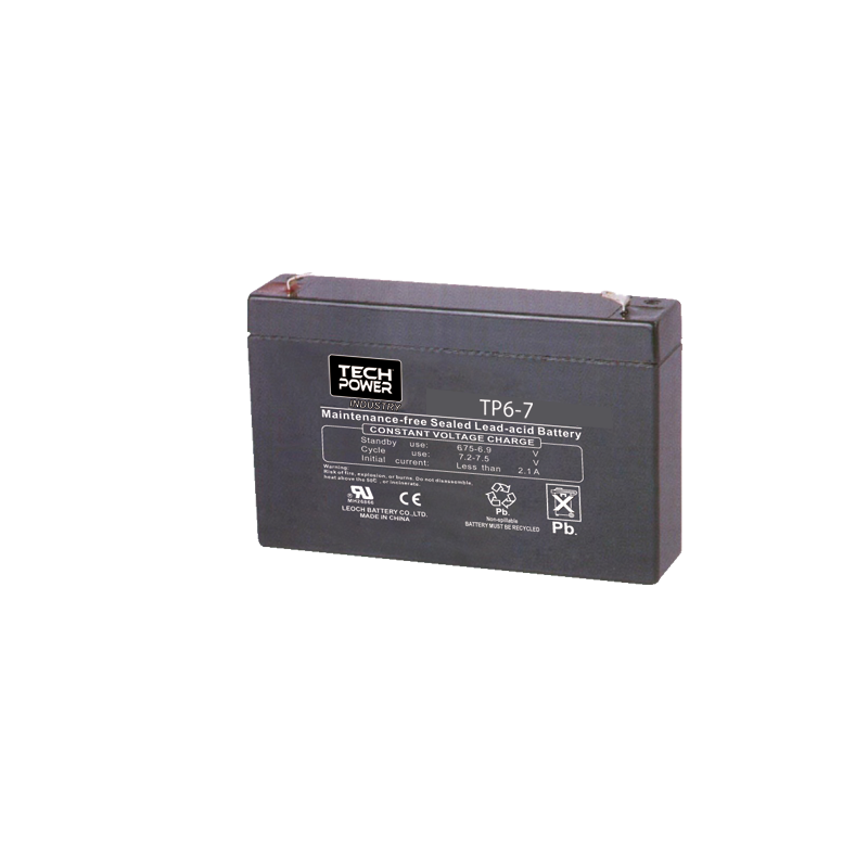 TECHPOWER Batterie Stationnaire UPS 6V 7Ah - F1