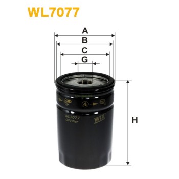 Filtre à huile WL7077
