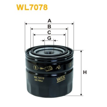 Filtre à huile WL7078