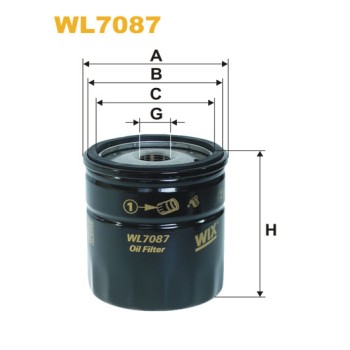 Filtre à huile WL7087