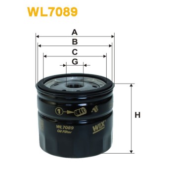 Filtre à huile WL7089