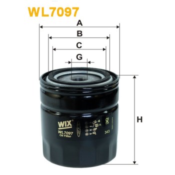 Filtre à huile WL7097