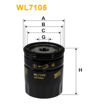 Filtre à huile WL7105