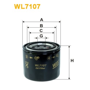 Filtre à huile WL7107