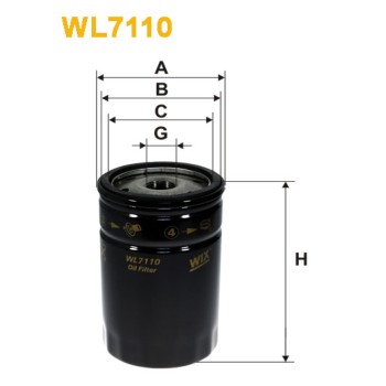 Filtre à huile WL7110
