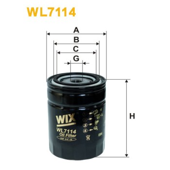 Filtre à huile WL7114