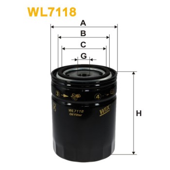Filtre à huile WL7118