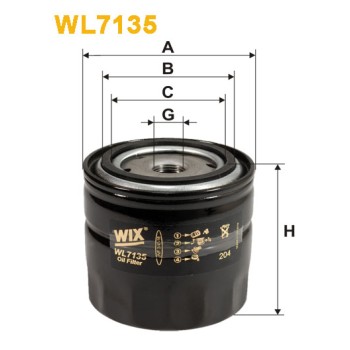 Filtre à huile WL7135