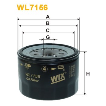 Filtre à huile WL7156