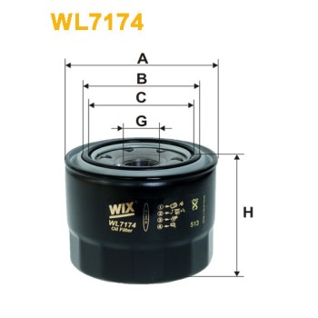 Filtre à huile WL7174