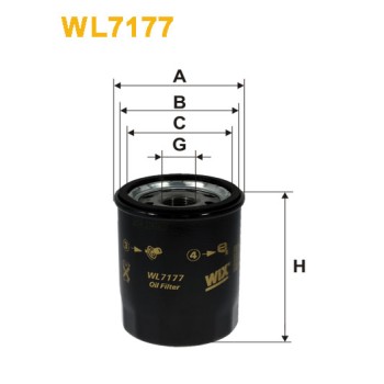 Filtre à huile WL7177