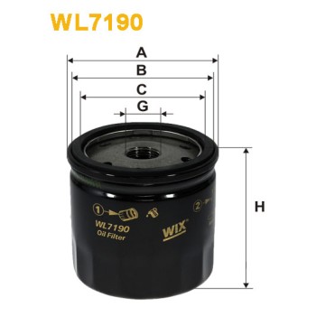 Filtre à huile WL7190