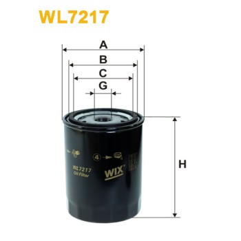 Filtre à huile WL7217