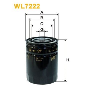 Filtre à huile WL7222