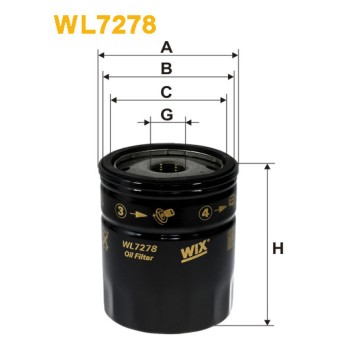 Filtre à huile WL7278