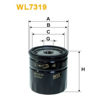 Filtre à huile WL7319