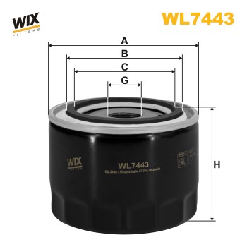 Filtre à huile WL7443