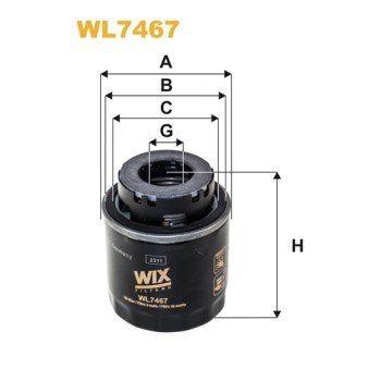 Filtre à huile WL7467