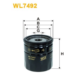 Filtre à huile WL7492