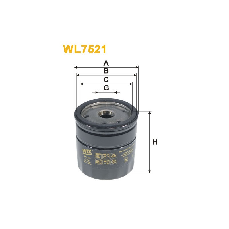 Filtre à huile WL7521