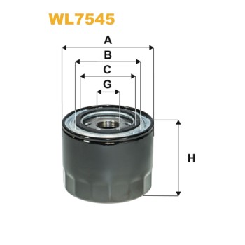 Filtre à huile WL7545