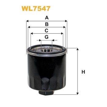 Filtre à huile WL7547
