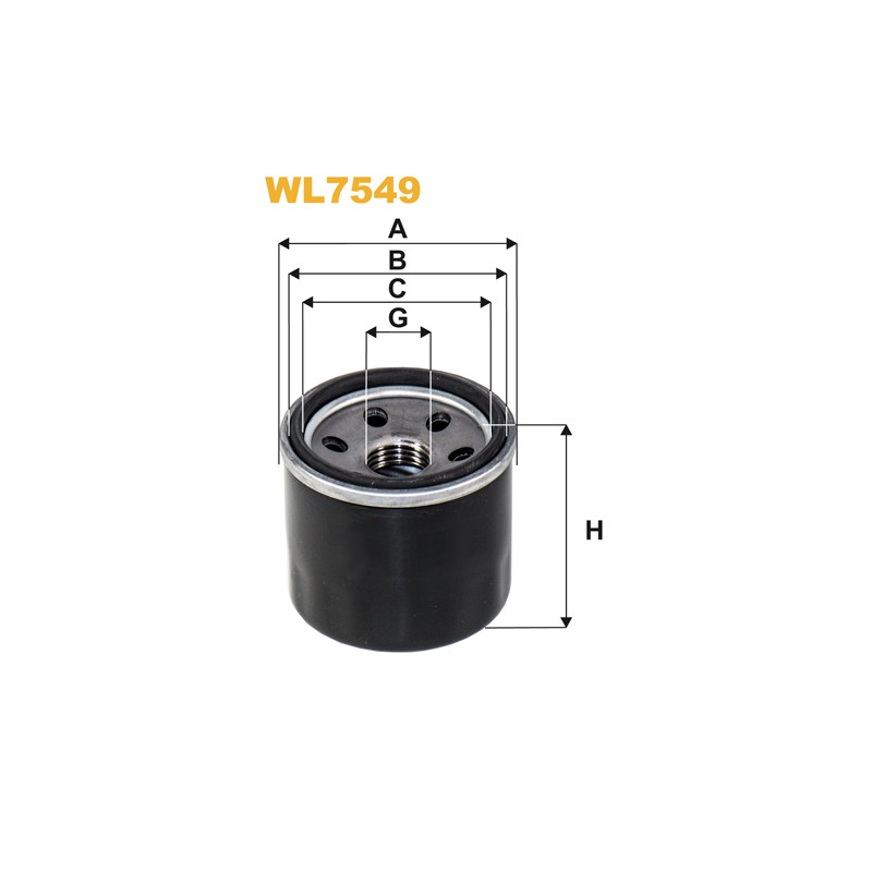 Filtre à huile WL7549
