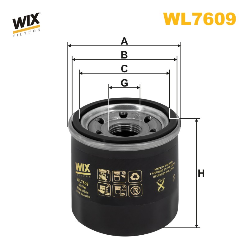 FILTRE A HUILE WL7609