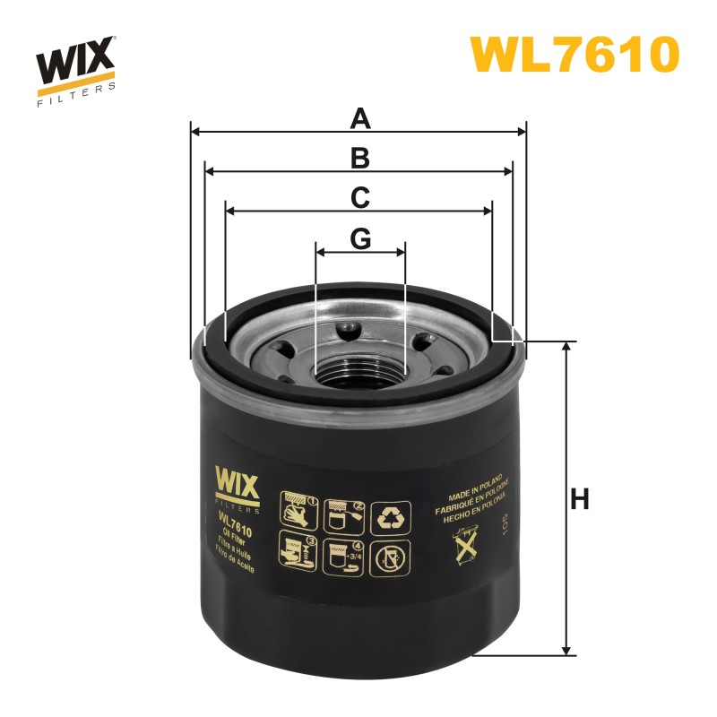 FILTRE A HUILE WL7610