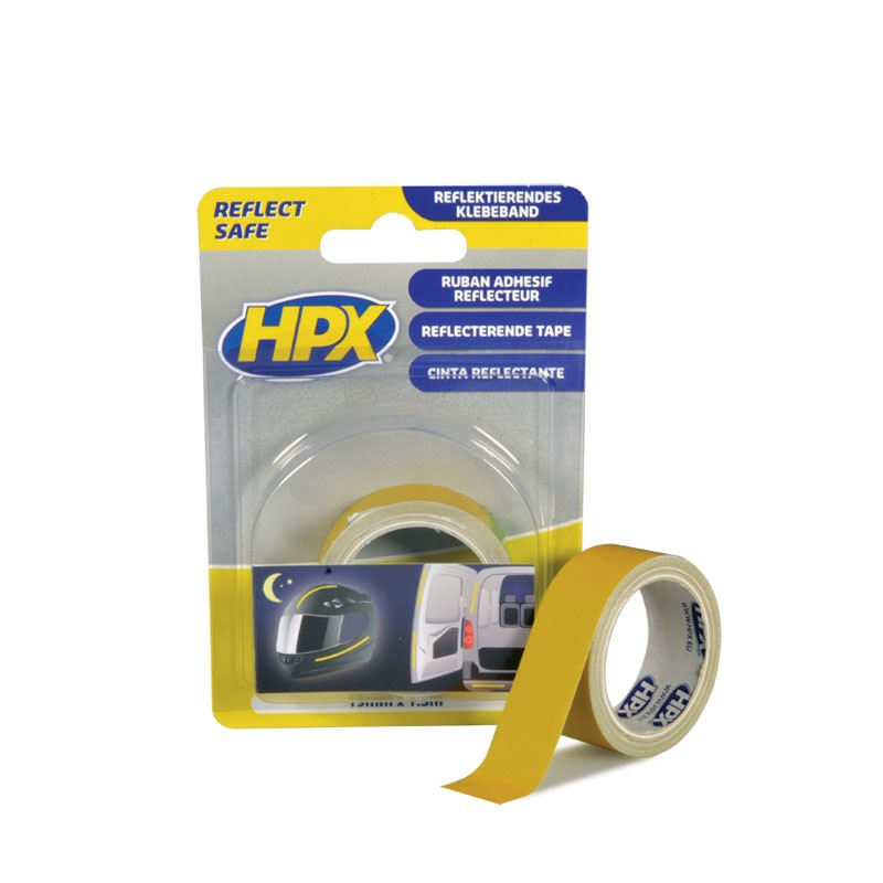  Blister ruban adhésif réflecteur jaune 19mm x 1.5m